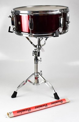 Lot 369 - A CB Drums snare drum with a pair of Premier...