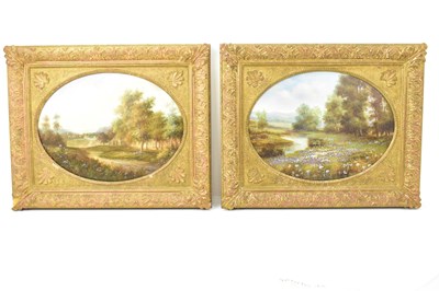 Lot 645 - J. ROBERTSON; two oil paintings, both...