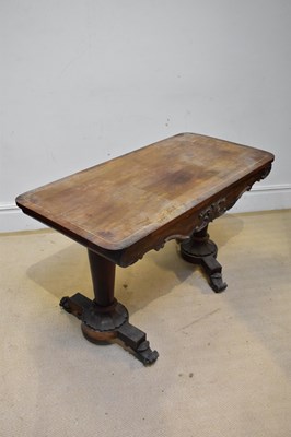 Lot 216 - A Victorian mahogany single drawer library...