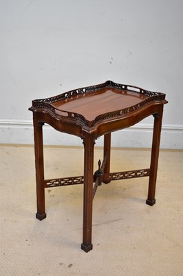 Lot 230 - A reproduction Chippendale style tray top...