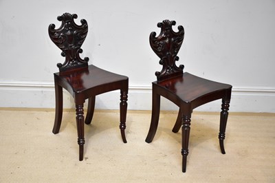 Lot 214 - A pair of early 19th century mahogany hall...