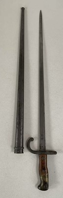 Lot 107 - A WWI French Gras Bayonet, length 66cm, blade...