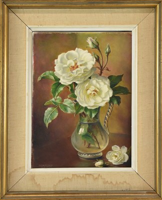 Lot 201 - CONSTANCE COOPER; oil on canvas, still life of...