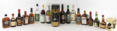 Lot 167 - MIXED SPIRITS; eighteen bottles including...