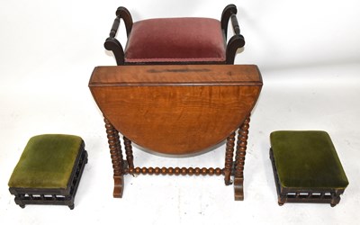 Lot 2907 - A late Victorian walnut Sutherland table,...