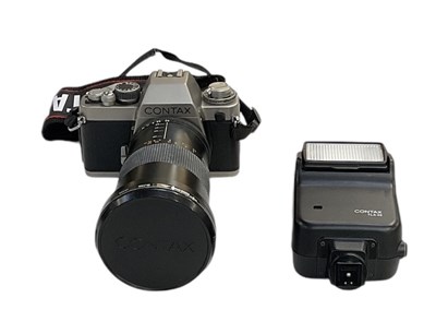 Lot 263 - CONTAX; an S2 camera with 82mm 85-28 lens,...