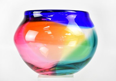 Lot 537 - LARS SESTERVIK; a hand-blown multicoloured...