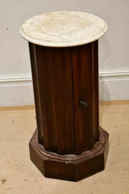 Lot 221 - A Victorian mahogany cylindrical pot cupboard...