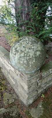 Lot 278 - An old stone sphere coping, height 38cm.   N.B....