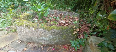 Lot 264 - An old stone trough of shaped oval form. N.B....