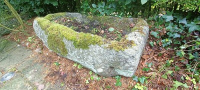 Lot 248 - An old large rectangular granitre trough,...