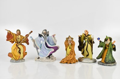 Lot 481 - ENCHANTICA; a group of five wizard figures,...