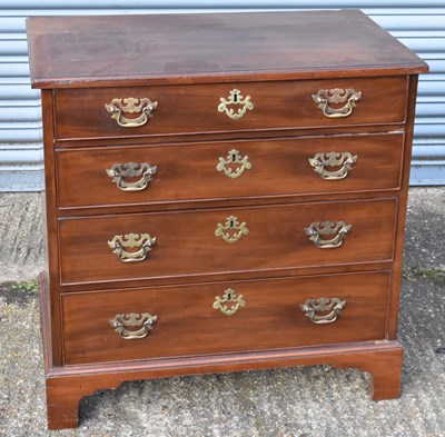 Lot 29 - A 19th century mahogany chest with crossbanded...