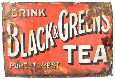 Lot 284 - A vintage 'Black & Green's Tea' double sided...