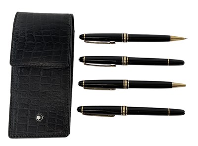 Lot 265 - MONTBLANC; a fountain pen with 18ct white and...