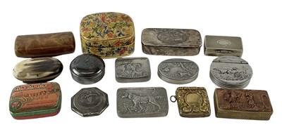 Lot 275 - A collection of thirteen snuff boxes and a...