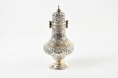 Lot 436 - L SPIRES; a Victorian hallmarked silver sugar...