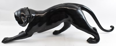 Lot 400 - A large black patinated bronze figure of...