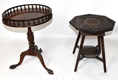 Lot 2908 - A George III style mahogany wine table, with...