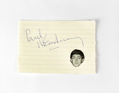 Lot 1148 - SIR PAUL MCCARTNEY; a page from an autograph...