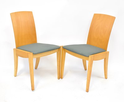 Lot 7 - ALLERMUIR; four modern beech-effect chairs (4).