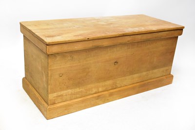 Lot 35 - A modern rustic pine bedding box, 44 x 100 x...