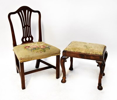 Lot 51 - A mid-19th century chair with pierced back,...