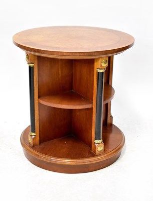 Lot 19 - A modern walnut veneered circular top...