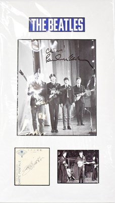 Lot 254 - THE BEATLES; two black and white photographs...