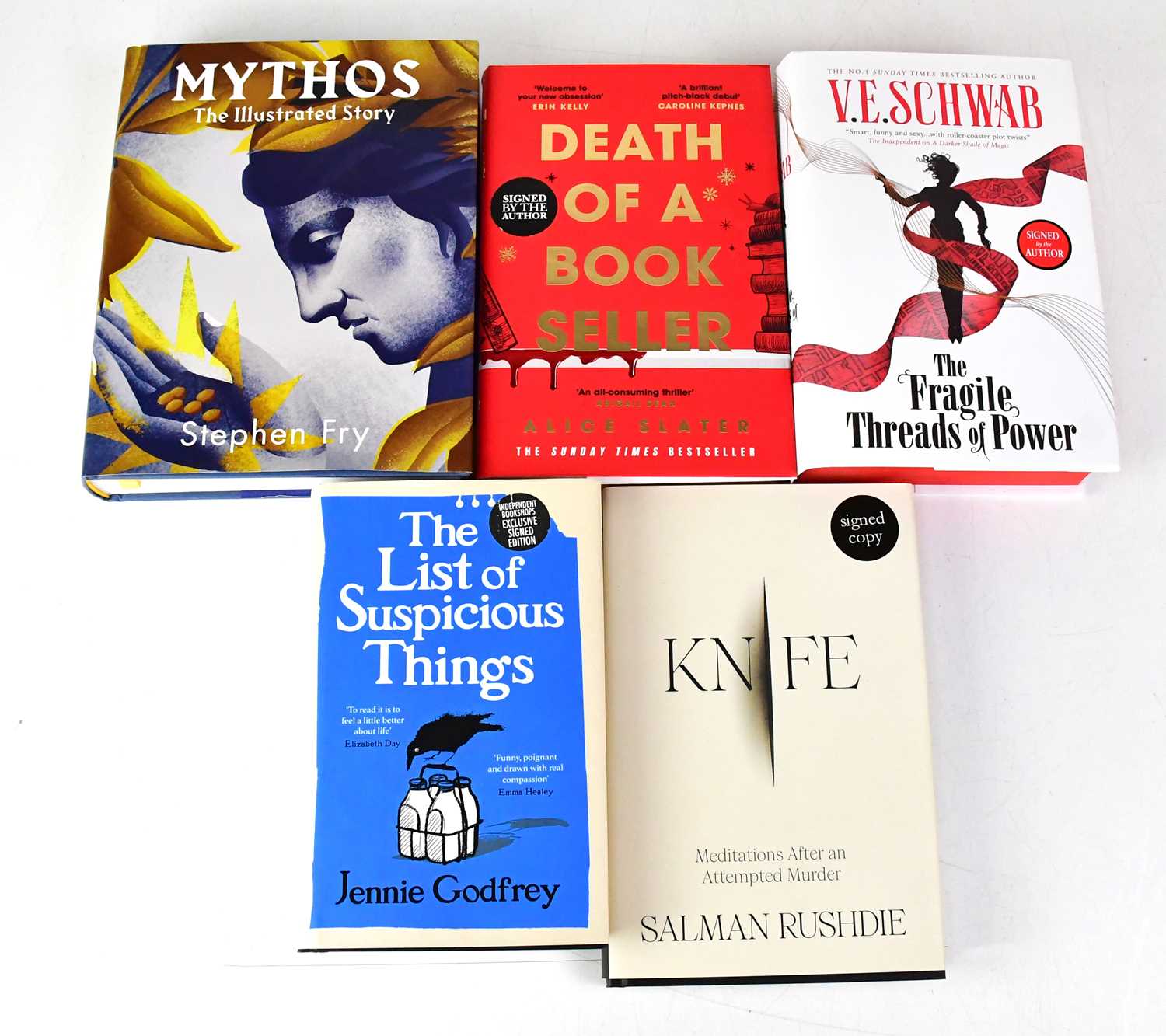 Lot 425 - A collection of five books, all signed by the...