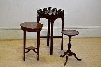 Lot 163 - A George III style mahogany kettle stand, with...