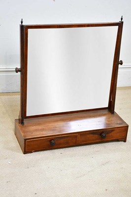 Lot 213 - A 19th century mahogany toilet mirror, with...