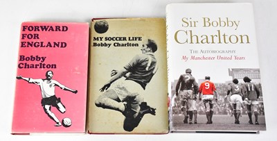 Lot 388 - MANCHESTER UNITED; three books, all signed to...