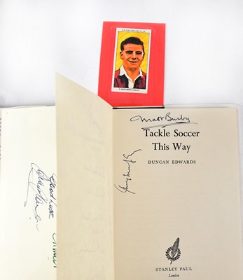 Lot 387 - BOBBY CHARLTON; four signed books, comprising...