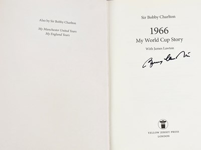Lot 387 - BOBBY CHARLTON; four signed books, comprising...