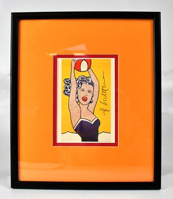 Lot 624 - LICHTENSTEIN; a signed colour print, 'Girl...