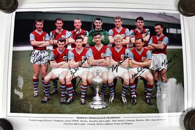 Lot 379 - BURNLEY FC; a signed colour photograph of the...