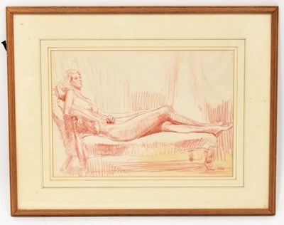 Lot 605 - AUGUSTUS JOHN (1878-1961); crayon on paper,...