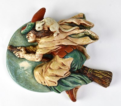 Lot 444 - PENDELFIN; a Pendle Witch wall plaque designed...