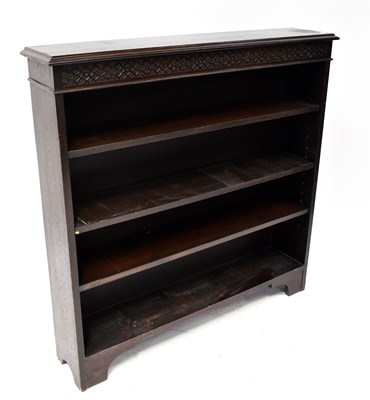 Lot 49 - An early 20th century mahogany bookcase, four...