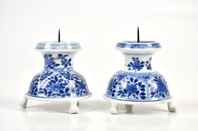 Lot 1013 - A pair of Chinese blue and white porcelain...