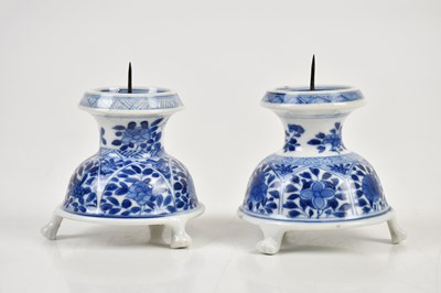 Lot 1013 - A pair of Chinese blue and white porcelain...