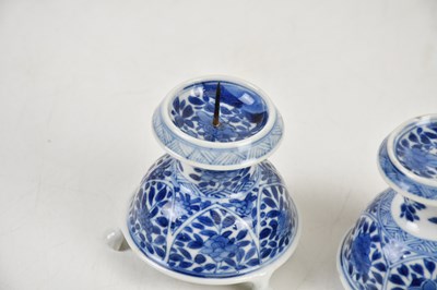 Lot 1013 - A pair of Chinese blue and white porcelain...