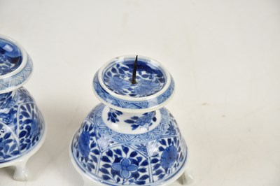 Lot 1013 - A pair of Chinese blue and white porcelain...