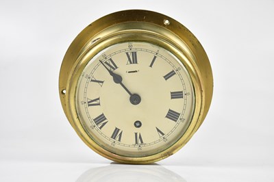 Lot 316 - ELLIOTT LTD; a brass bulkhead timepiece, with...