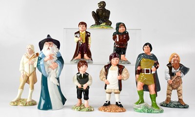 Lot 454 - ROYAL DOULTON; nine Lord of the Rings figures,...