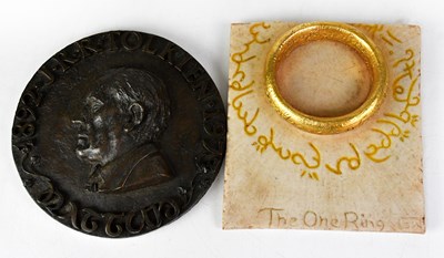 Lot 307 - LORD OF THE RINGS; a bronze-effect plaque...