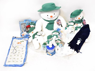 Lot 316 - THE SNOWMAN; various soft toys, height of...