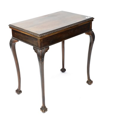 Lot 32 - A Georgian-style mahogany fold-over card table...