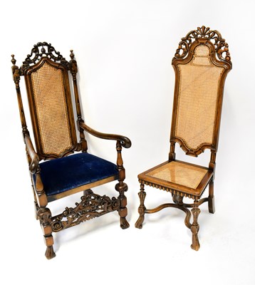 Lot 79 - A Victorian Carolean-style carved open...